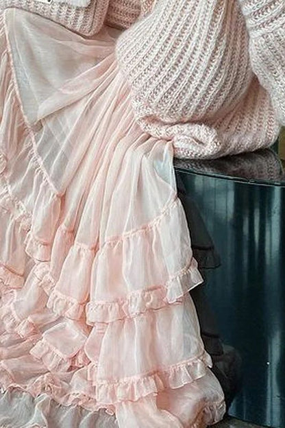 Stand-up collar and comfortable knitted sweater dress
