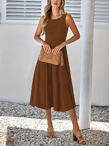 Solid Color Sleeveless Sexy Dress Slim Fit Women