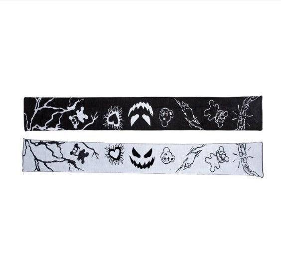 Dark Anime Reversible Jacquard Versatile Warm Scarf