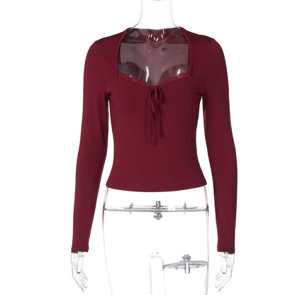 Morghan Lace Asymmetric Crop Top