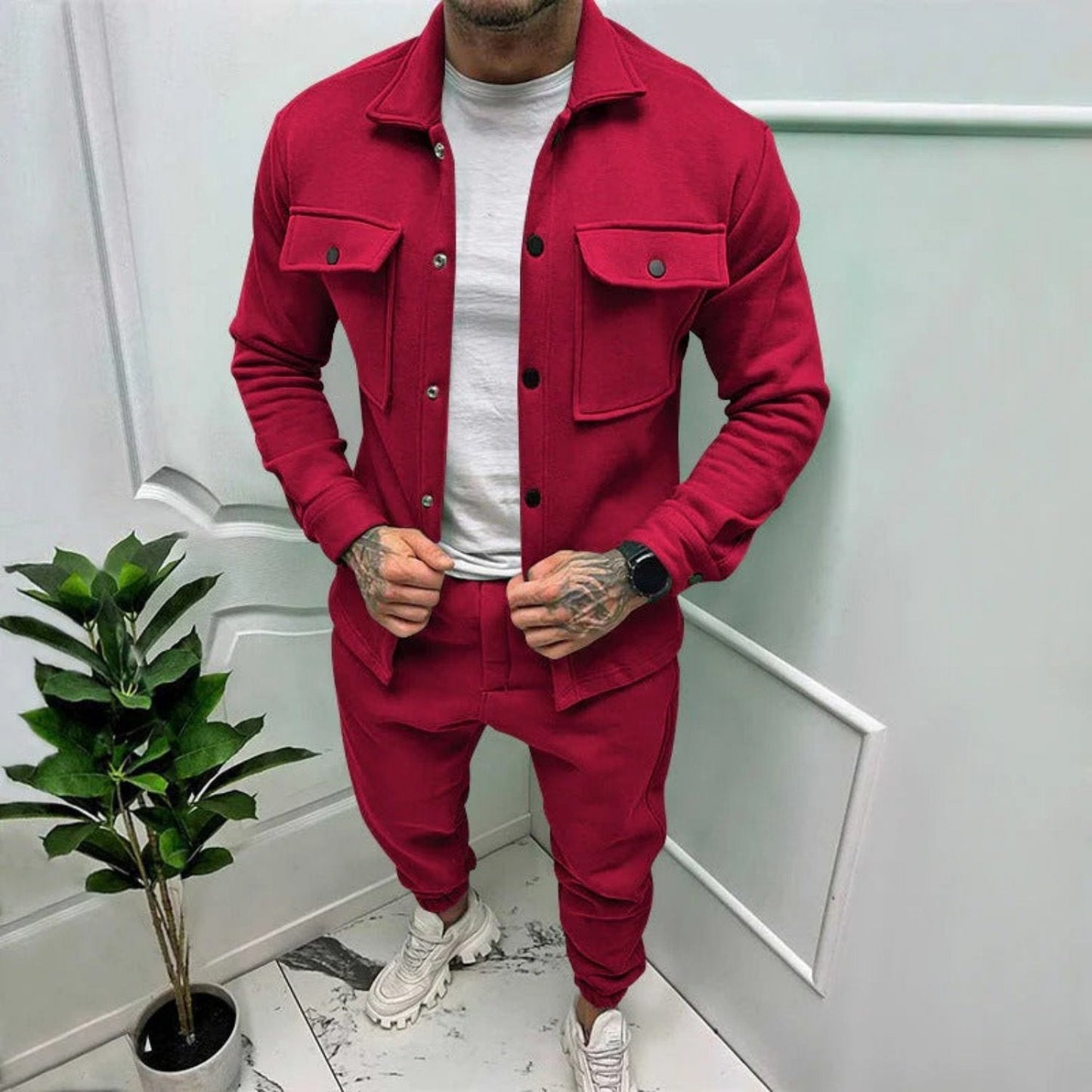 Fritz - Conjunto casual de dos piezas - Casual - Hecho para - Ideal para Otoño/Invierno