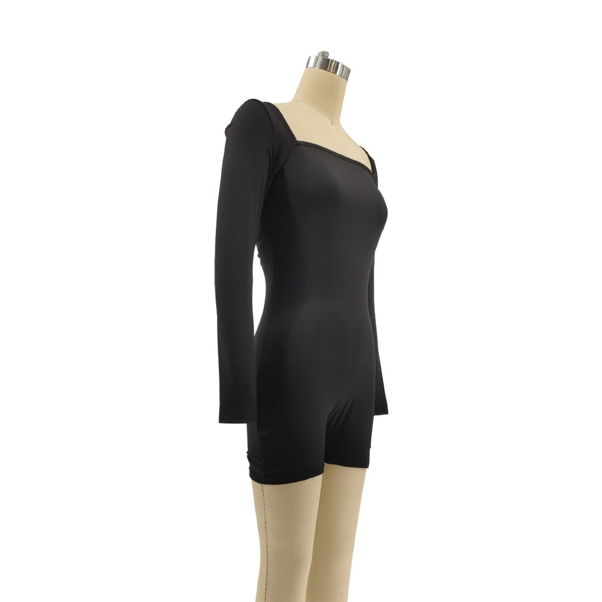 Women Clothing Pure Black Dress Women Jumpsuit Thick