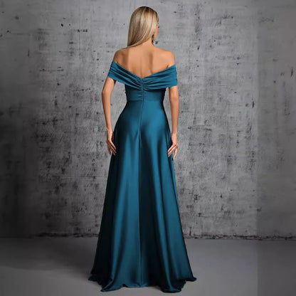 Evening Dress off Shoulder Sexy Cocktail Party Christmas Party Slimming Dress Annual Meeting Dress