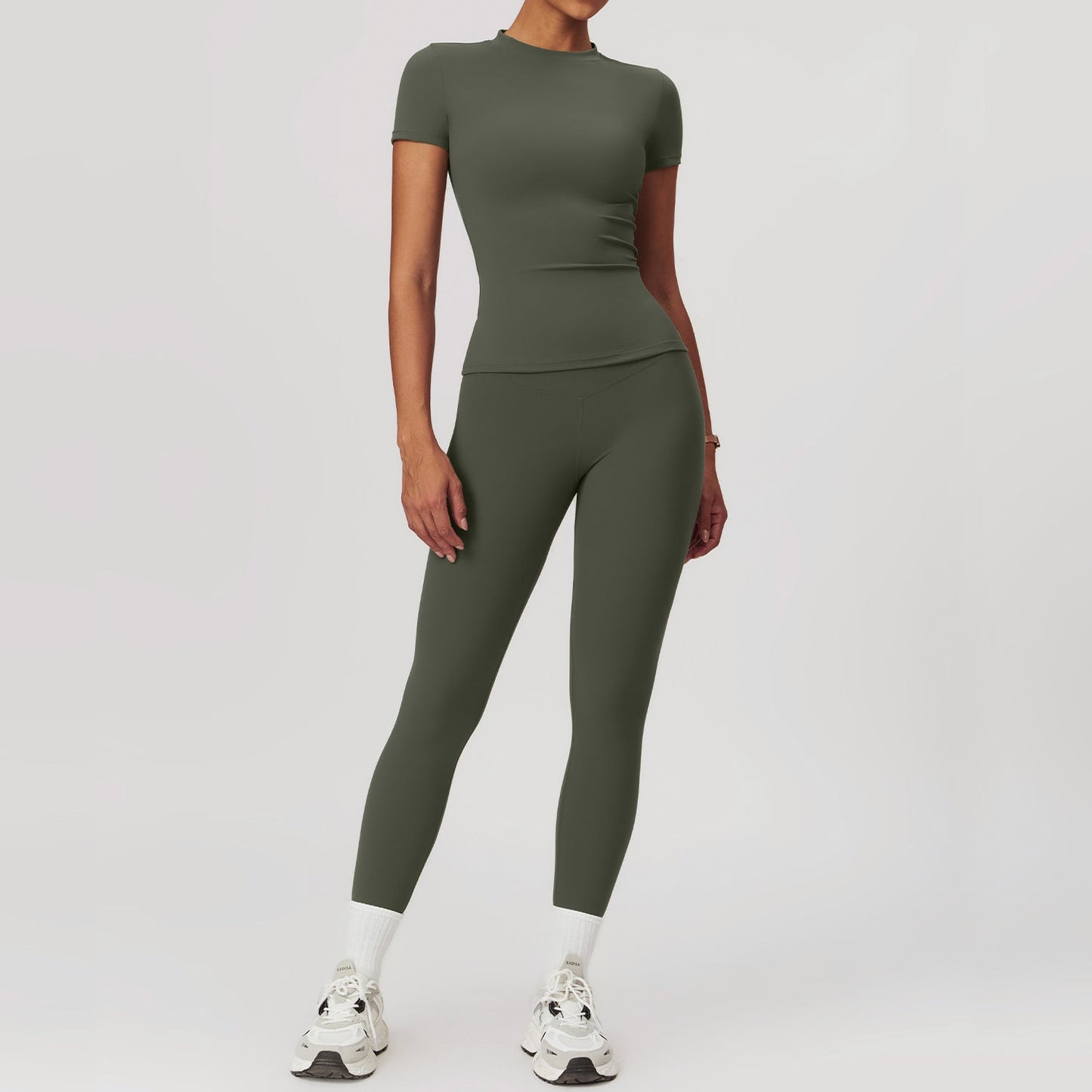 Brushed Tight Yoga Women Slimming Beauty Back Exercise Set Casual Fitness Yoga Wear