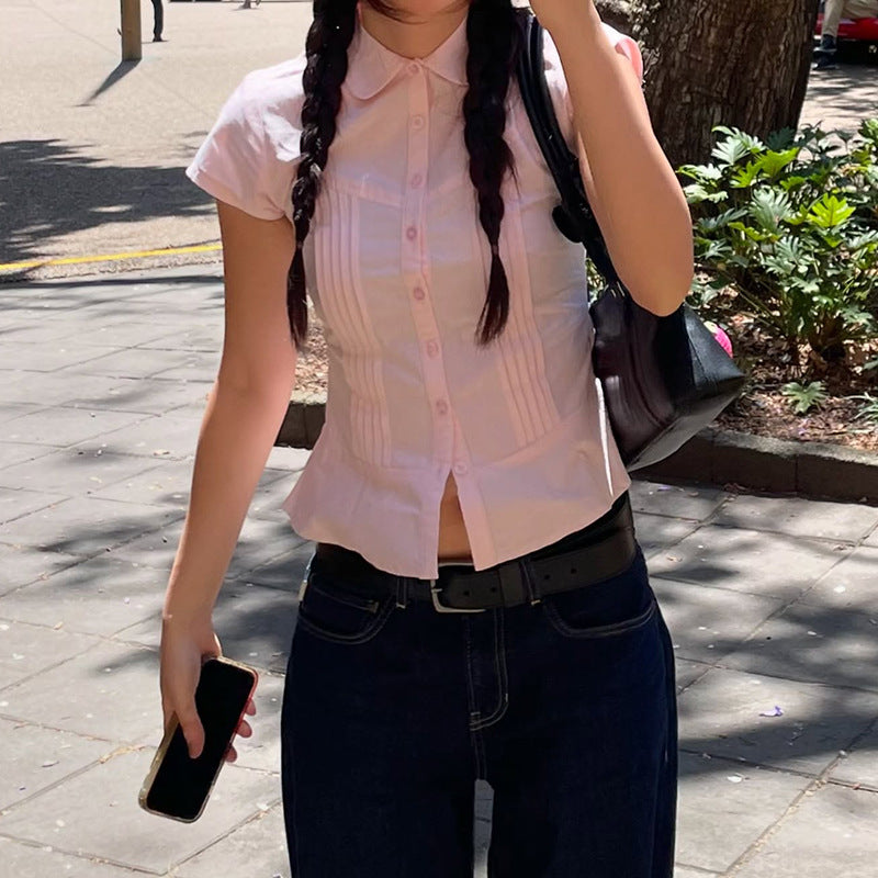 Taylor Pleated Fitted Shirt