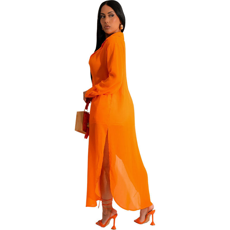Casual Women Wear Summer Chiffon Solid Color Suit Women’s Clothing Two Piece Set