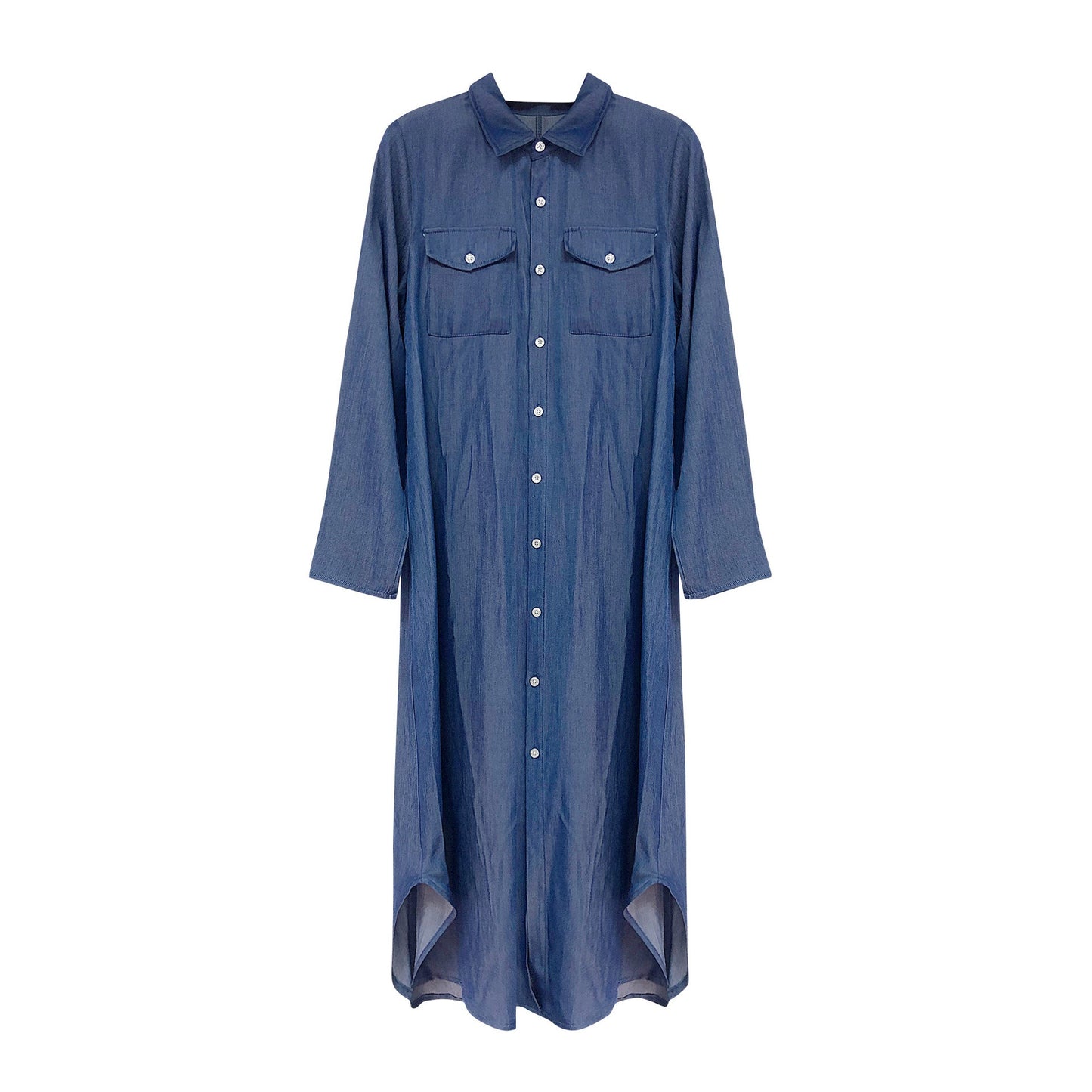 Women Long Sleeve Shirt Dress Maxi Dress