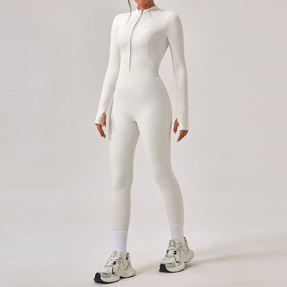 One Piece Workout Clothes Women Niche Running Sports Long Pilates Training Yoga Clothes