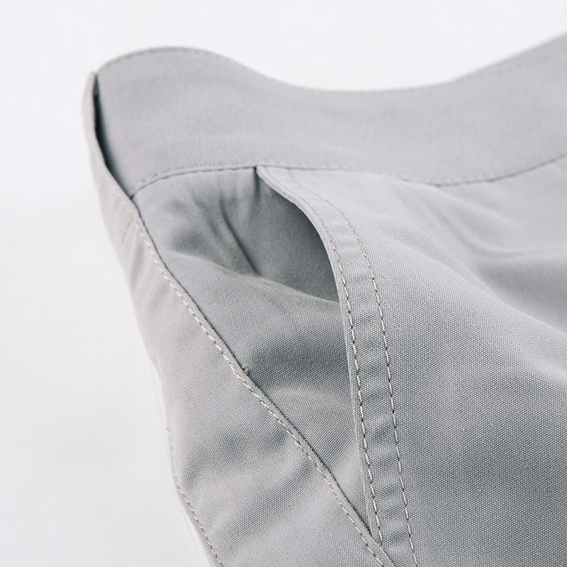 Washed Gray Baggy Cargo Jeans