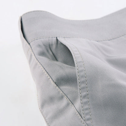 Washed Gray Baggy Cargo Jeans
