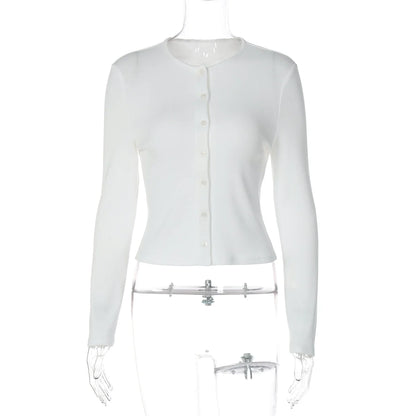 Chandler Ribbed Button-Front Cardigan