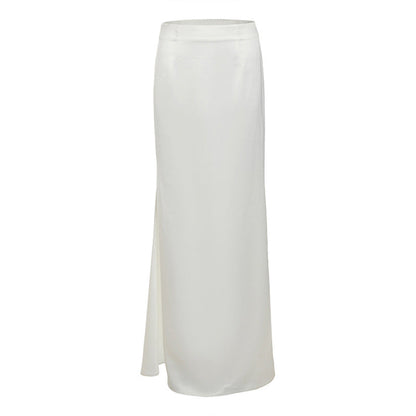 Autumn Winter Women Clothing Lace Tube Top Solid Color Slim Sheath Skirt Set Women