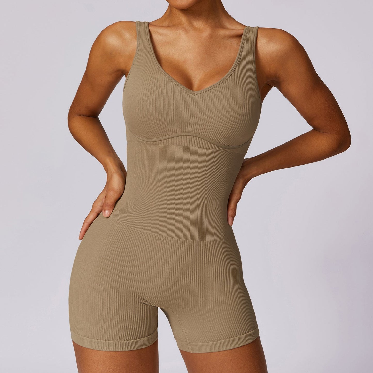 High Strength Beauty Back Seamless Yoga Jumpsuit Thread Elastic Sports Tight Fitness One Piece Women