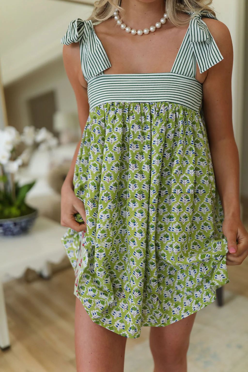 Spring Summer Women Clothing French Vintage Floral Printed Loose Casual Strap Dress