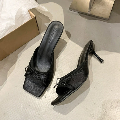 Larae Bow Mule Heels