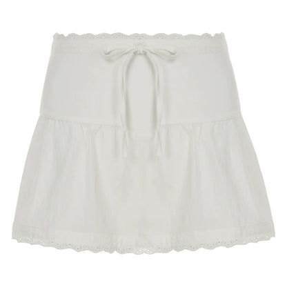 Jenesis Lace Bow Mini Skirt