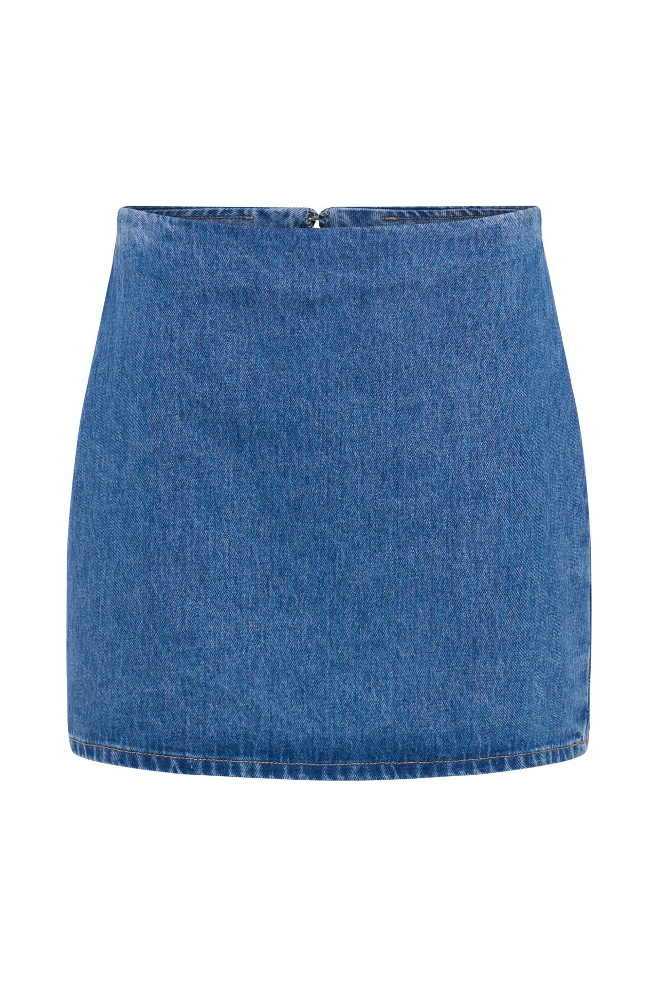 Women Denim Short Sleeve Button High Waist Skirt Sets