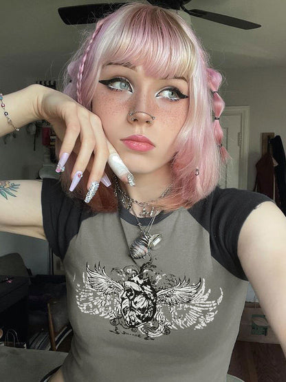 Retro Abstract Print T-shirt