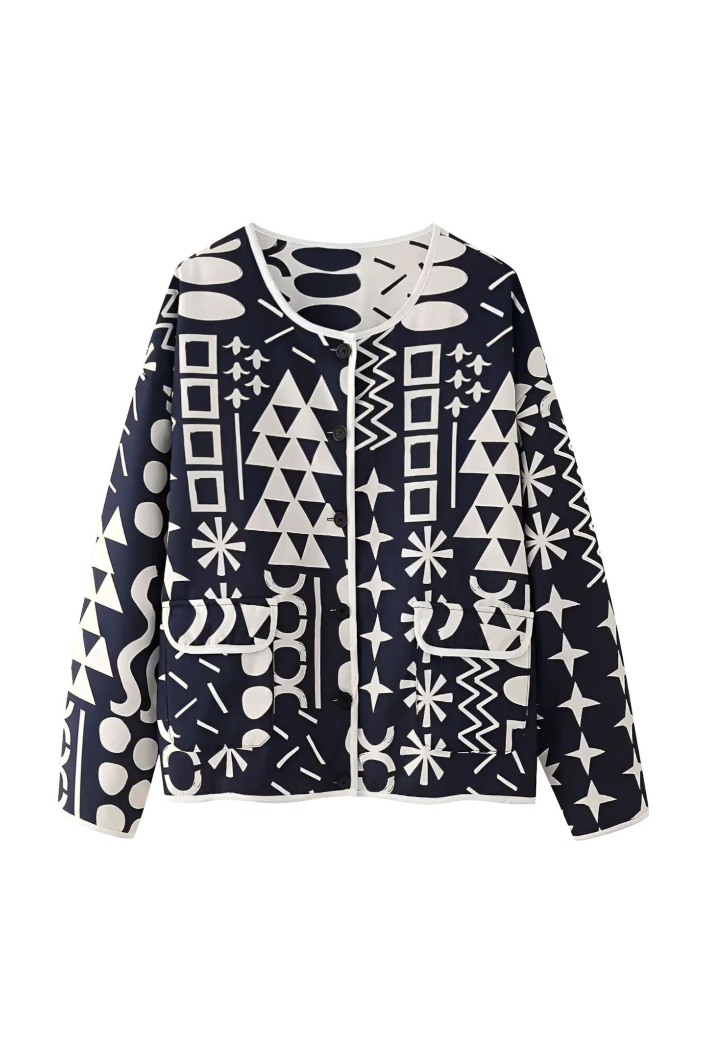 Chaqueta acolchada con estampado floral