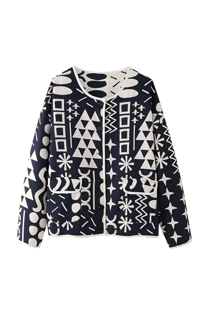 Chaqueta acolchada con estampado floral