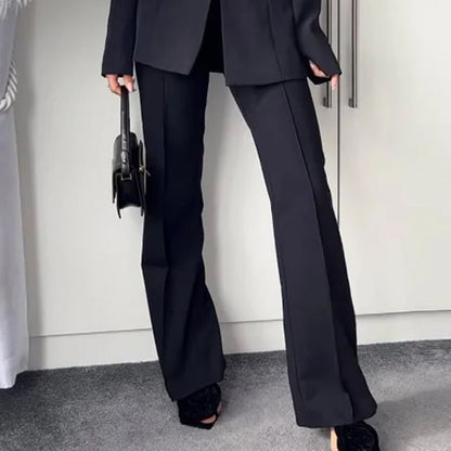 2025 Foreign Trade Women���s Suit Set Autumn Fashion Off-The-Shoulder Long Pants Two-Piece Suit