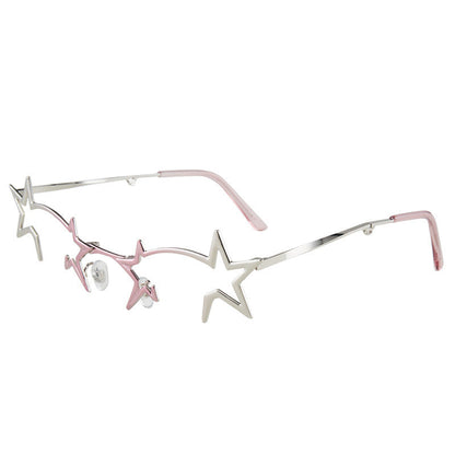Cyber Y2K Star Shape Futuristic Glasses