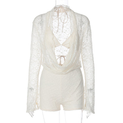 Cattleya Lace Cut-Out Short Set