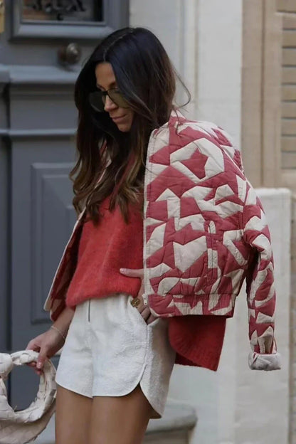 Chaqueta bomber corta con parches de Pacino