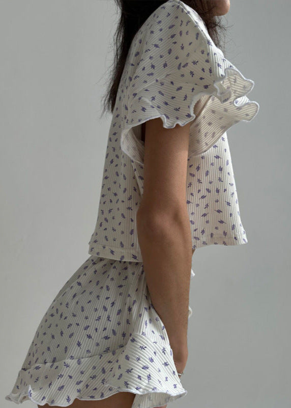 Lavender Bliss - Ruffled Lounge Set