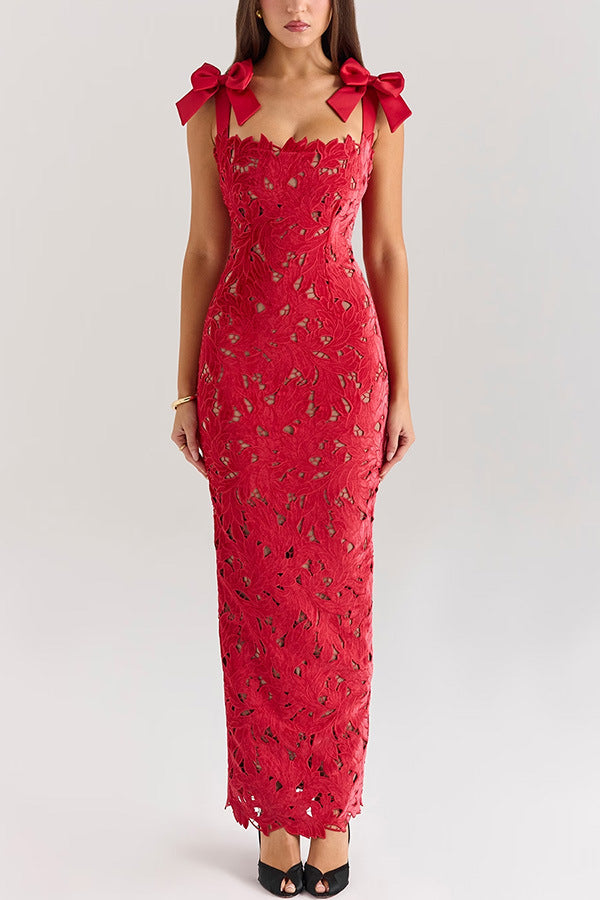 women's backless slim fit floral long dress