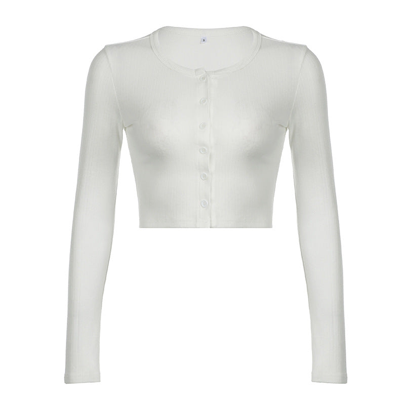 Casual Knitted Basic Breasted Long Sleeve Top Elastic Trousers Two Piece Pajamas Homewear