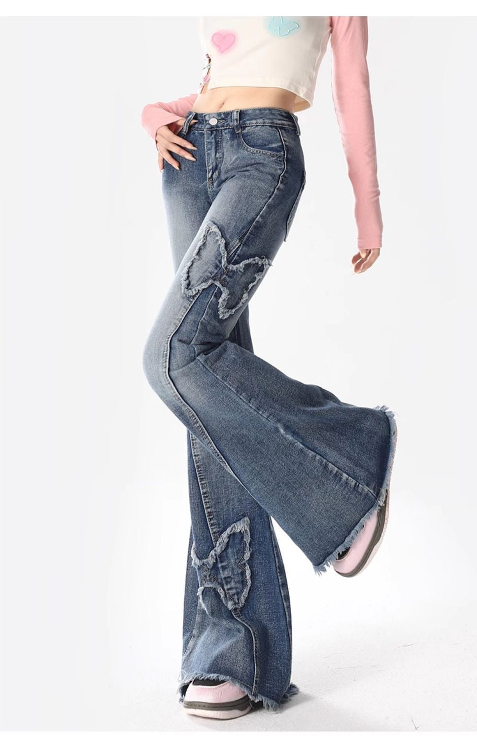 Street Style Micro-flare Trousers