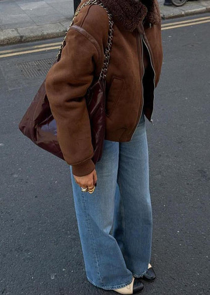 Riley Aviator-Style Shearling Jacket