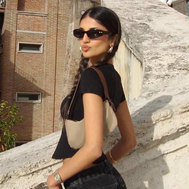Summer Round Neck Short Sleeve Pullover T-shirt Top