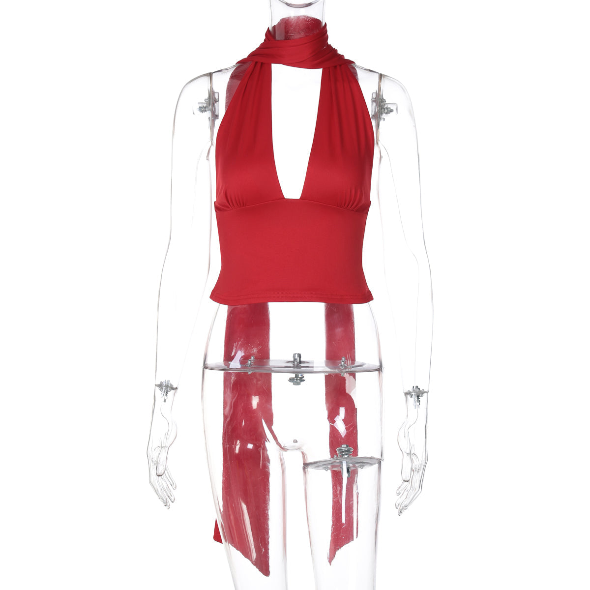 Avie V-Neck Scarf Top