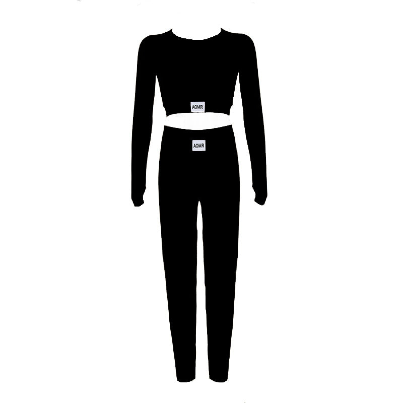 Casual Women Clothing Basic Solid Color Stitching Sports Yoga Comfortable Fitness Suit