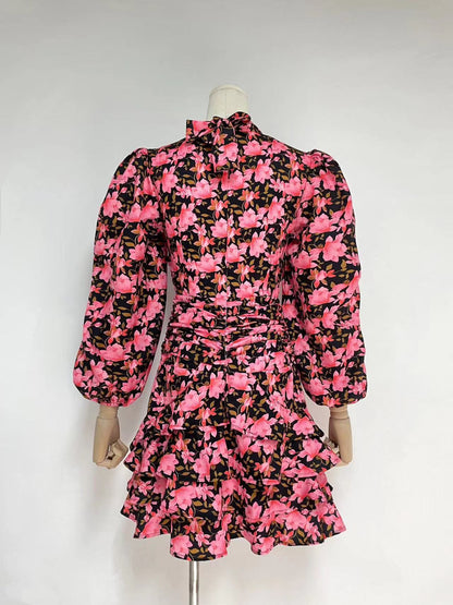 Silk Material Floral MaxiDresses