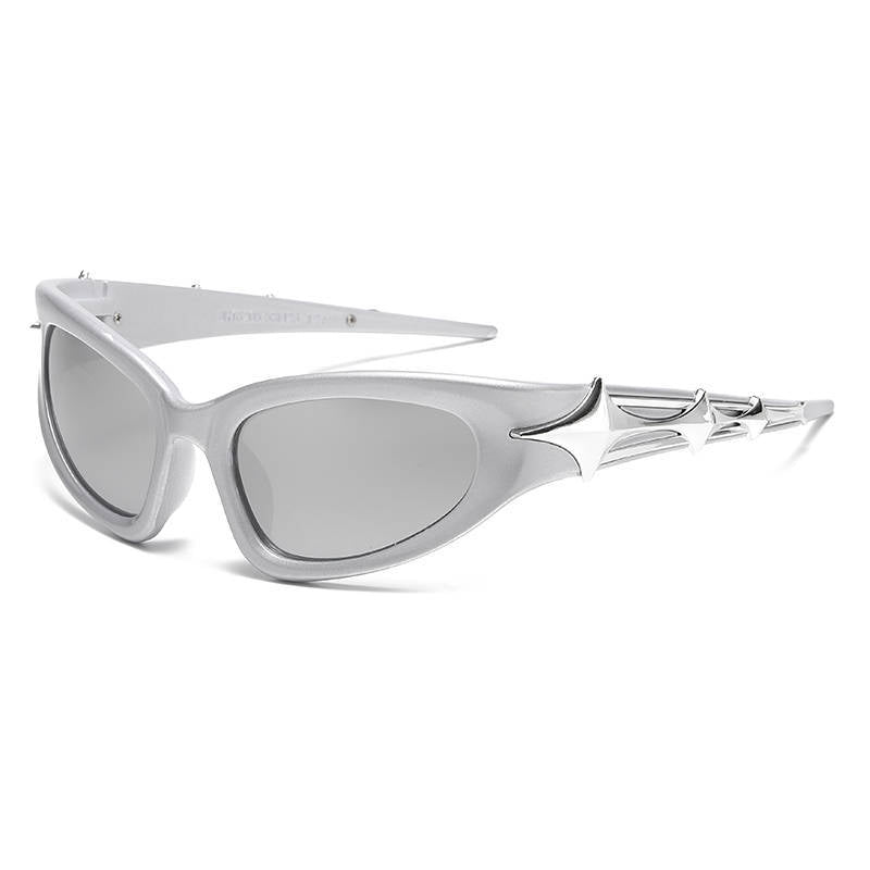 Y2K Cat Eye Star Statement Glasses