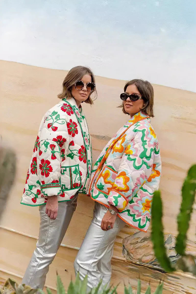 Chaqueta acolchada con estampado Elma