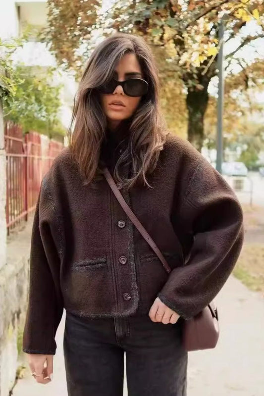 Chaqueta clásica de cuello alto