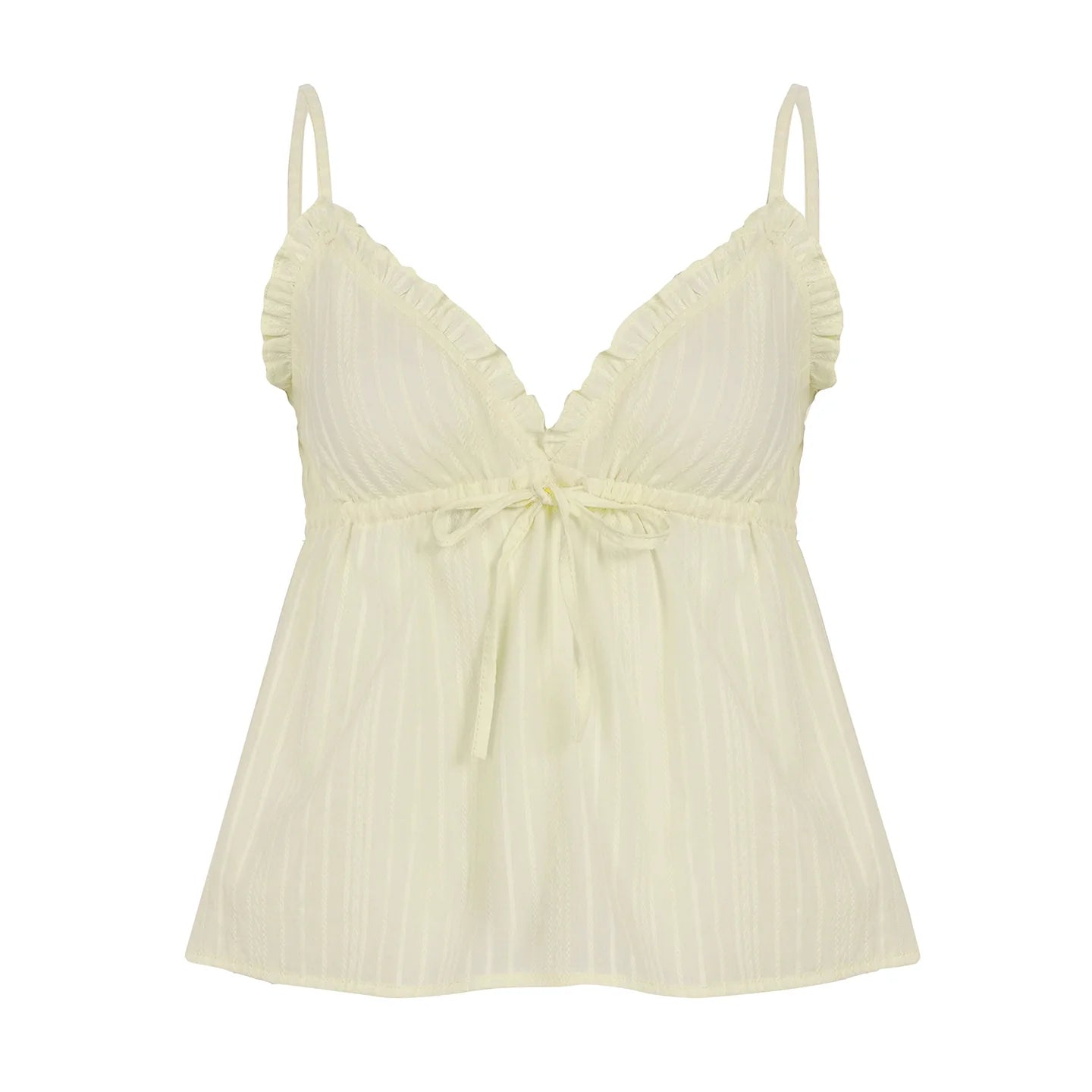 Evelia Bow Ruffle Cami Top