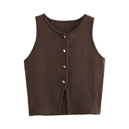 Novalee Cropped Knit Vest