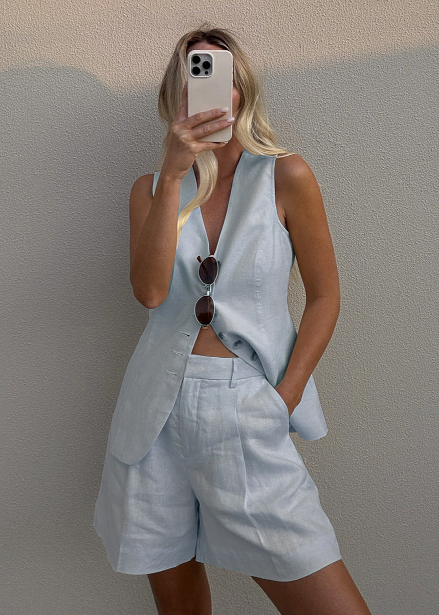 Arden – Tailored Vest and Shorts Set