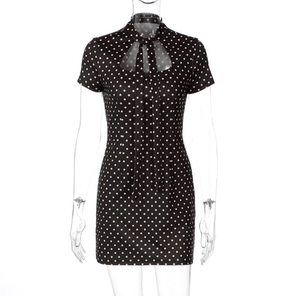 Kamari Polka Dot Cutout Mini Dress