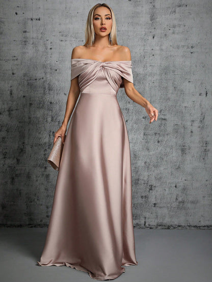 Evening Dress off Shoulder Sexy Cocktail Party Christmas Party Slimming Dress Annual Meeting Dress