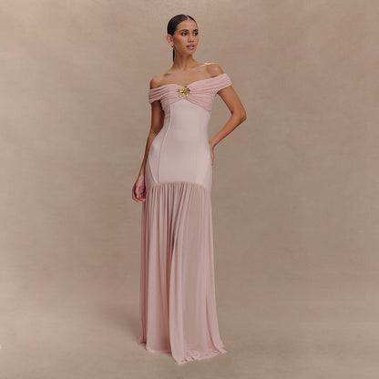 Backless Mesh Panel Midi Dress