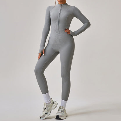 One Piece Workout Clothes Women Niche Running Sports Long Pilates Training Yoga Clothes