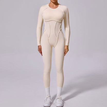 Autumn Sand Winter One Piece Sports Yoga Jumpsuit Backless Tight Long Sleeved Trousers Jumpsuit