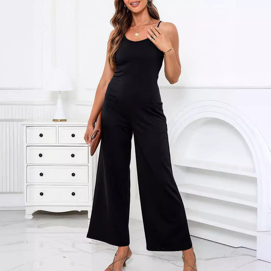 Spring Summer Sexy Sexy High Elastic Solid Color Women Jumpsuit