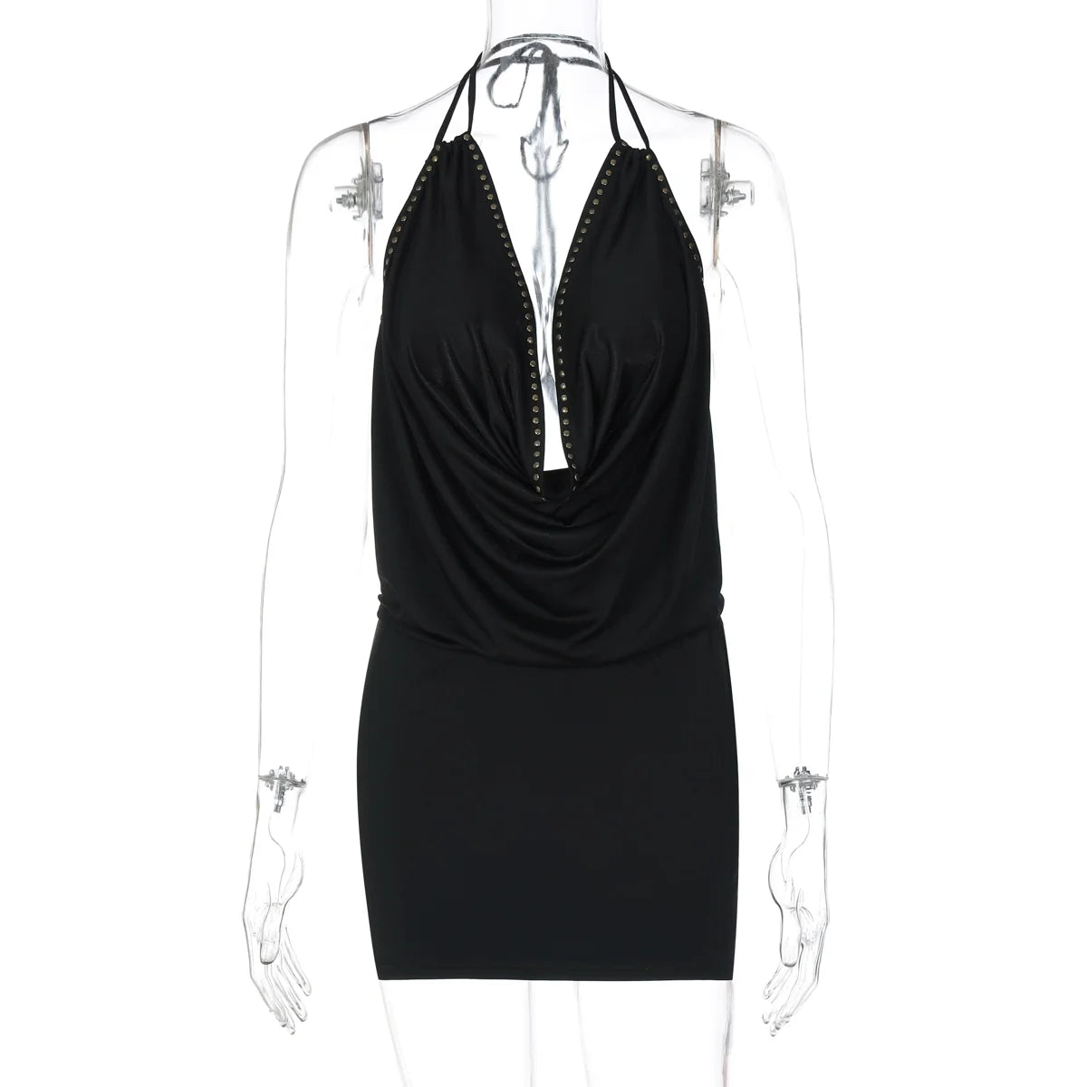 Serina Studded Halter Mini Dress